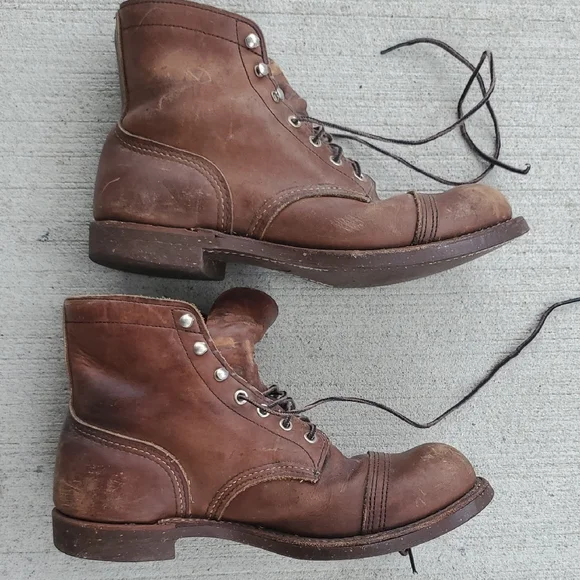 Red Wing 8111 Iron Ranger Brown Leather Boots Size 10, Width 2E - Picture 9 of 16